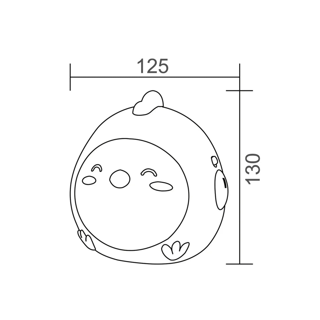 Frango LED Tri-CCT Chicken Nightlight Table Lamp Dimmable USB DC 5V Rechargeable Yellow