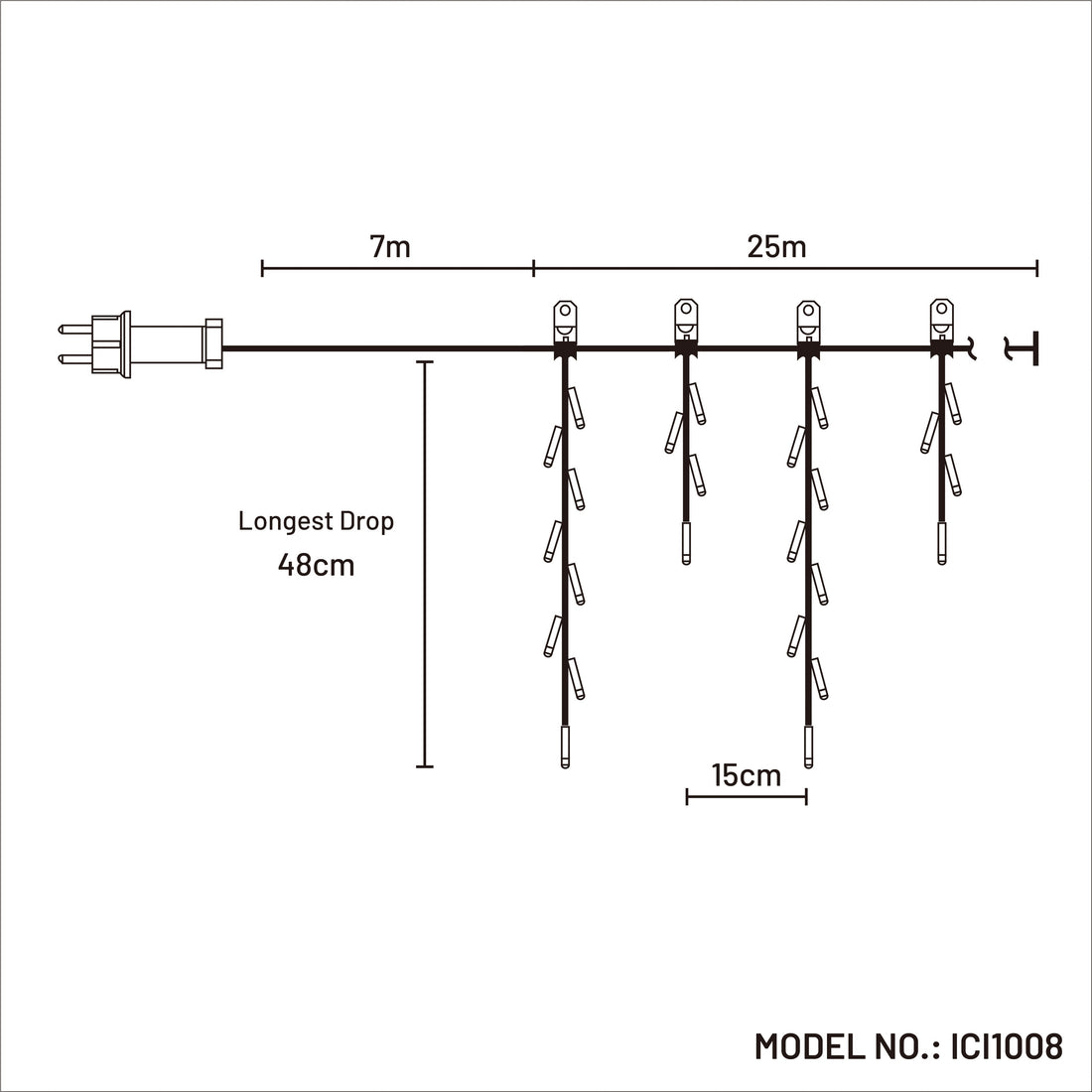 1008 LEDs Waterfall Icicle Light