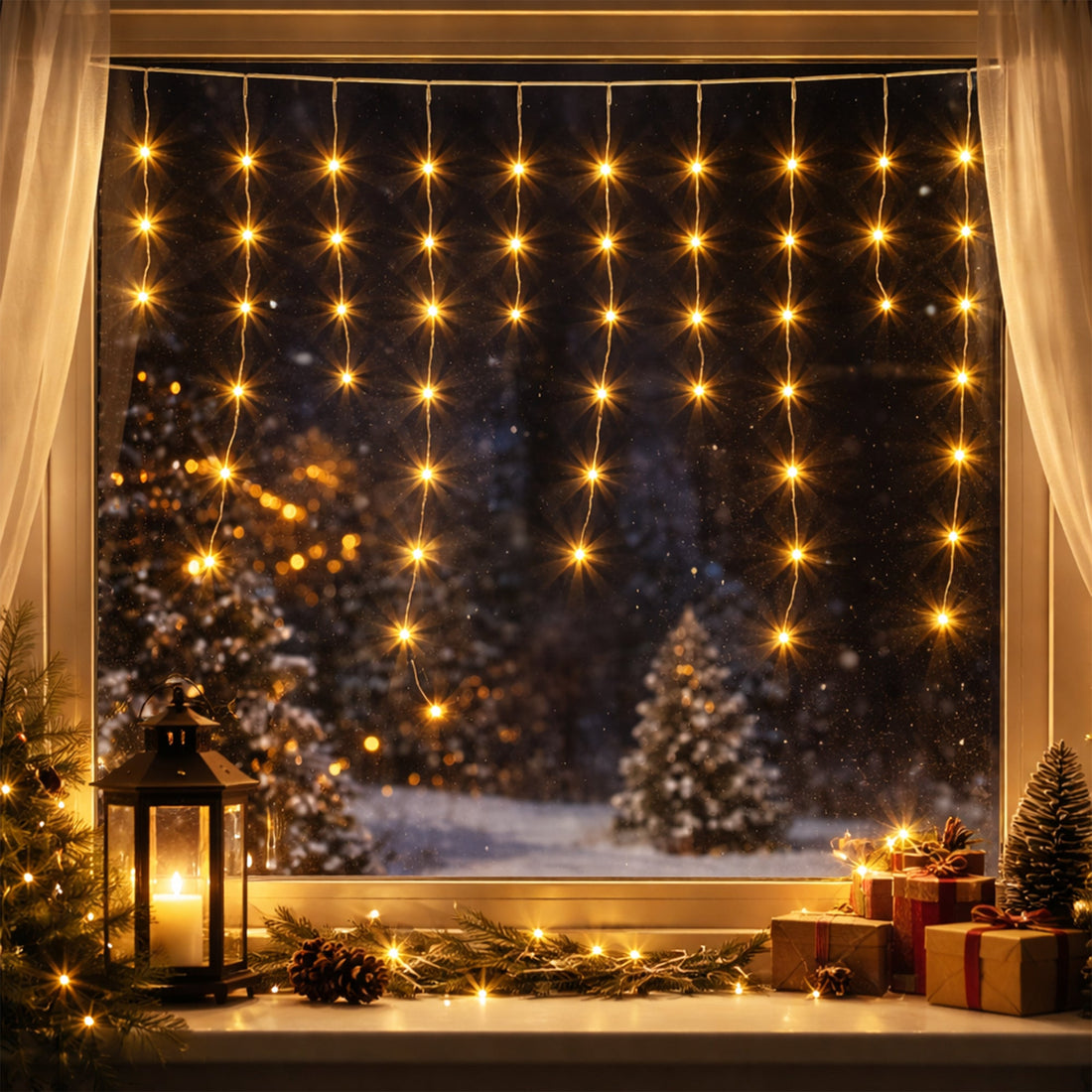 360LED Snowing Icicle Lights