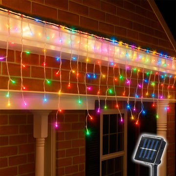 Solar 480 LED Icicle Light - 4 Colour Options