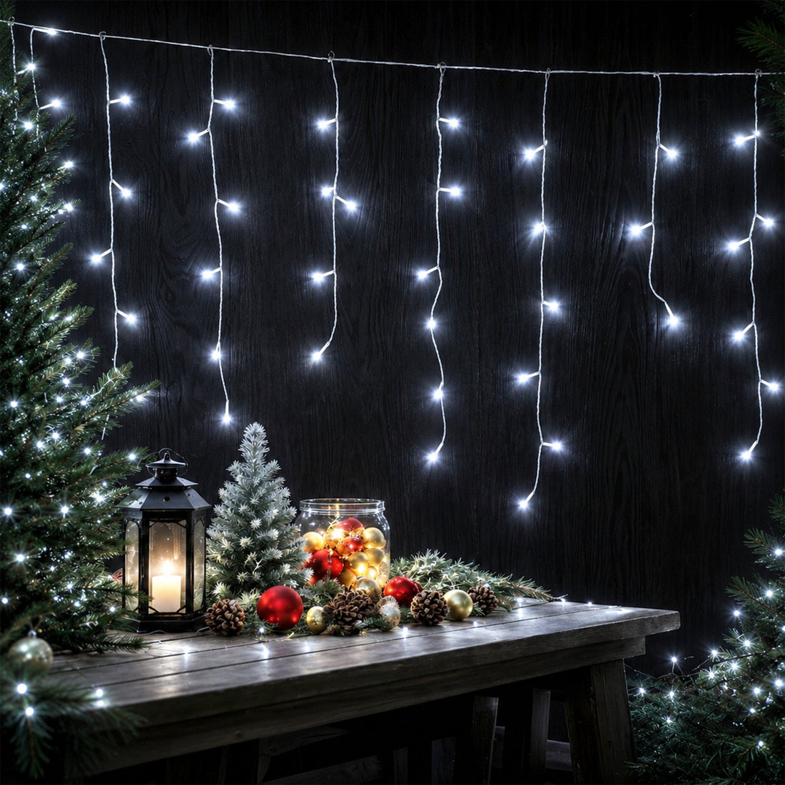 Solar 480 LED Icicle Light - 4 Colour Options