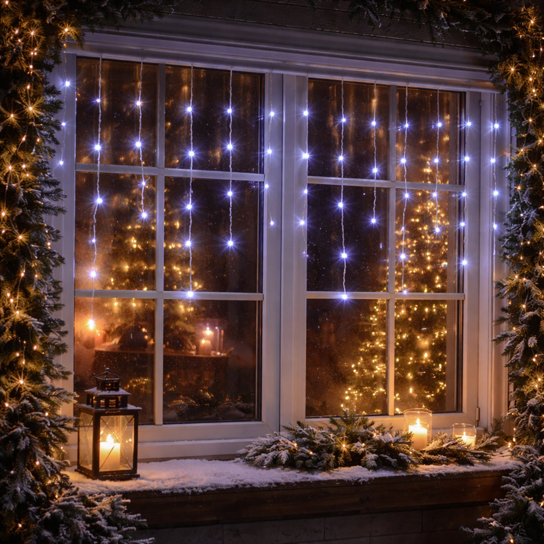 600LED Snowing Icicle Lights