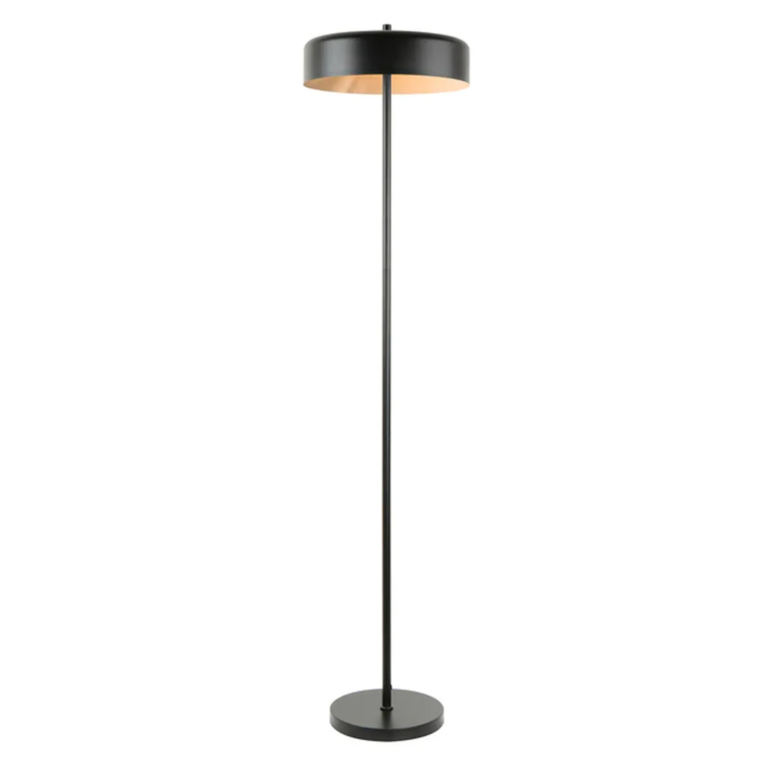Kello Interior Drum Shade Floor Lamp Matte Black