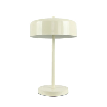 Kello Interior Drum Shade Table Lamp Glossy Cream