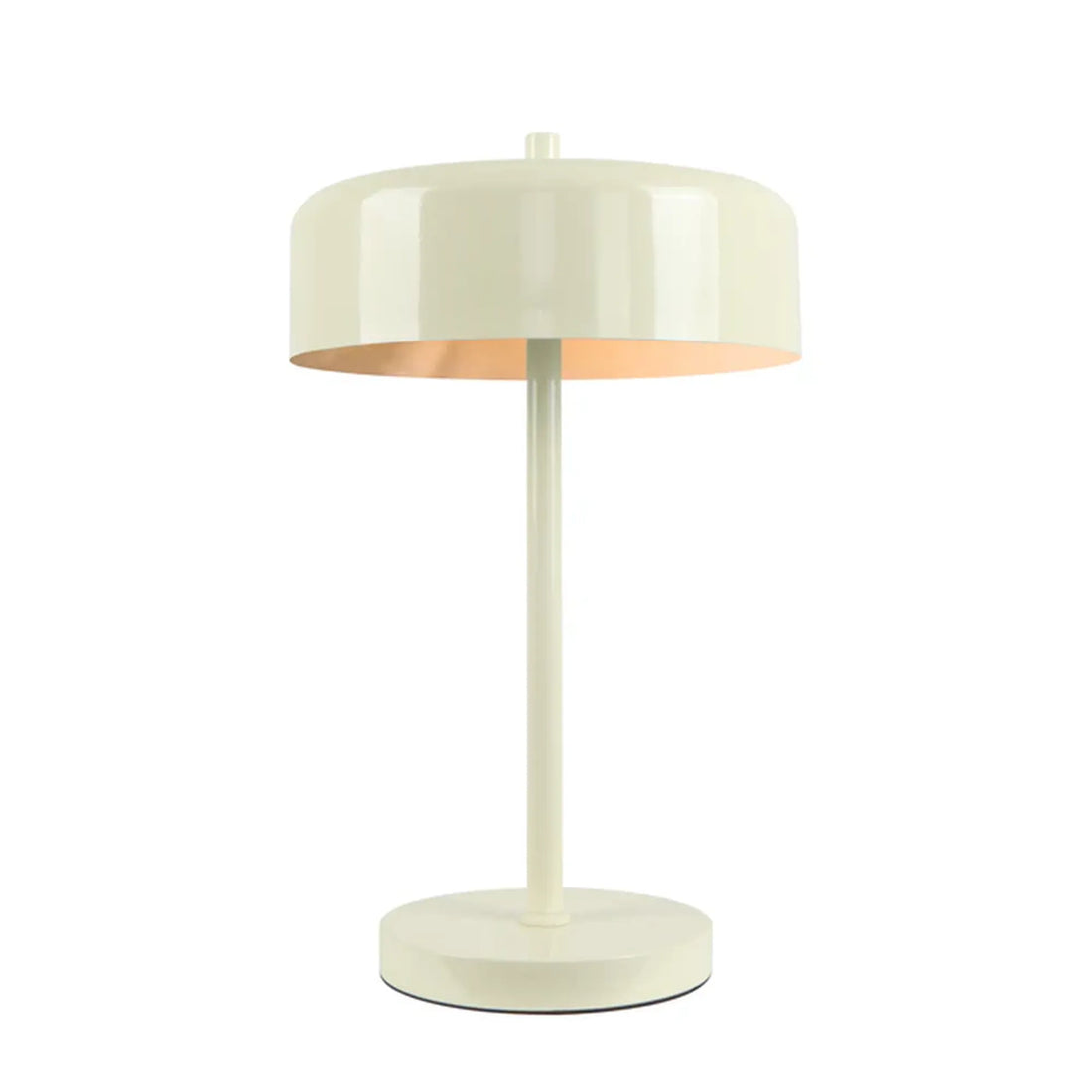 Kello Interior Drum Shade Table Lamp Glossy Cream