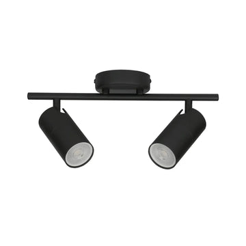 Lengan Interior Double Heads Adjustable Round Base Spot Light Black