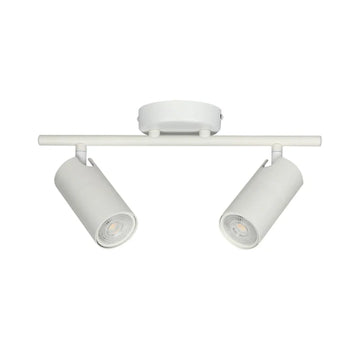 Lengan Interior Double Heads Adjustable Round Base Spot Light White