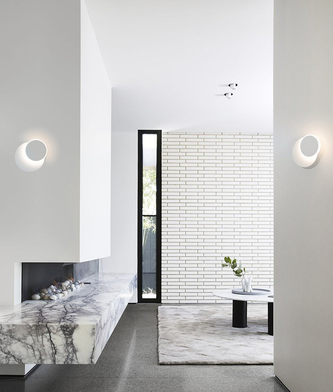 Lima City Series Tri-CCT Dimmable Wall Light Round White