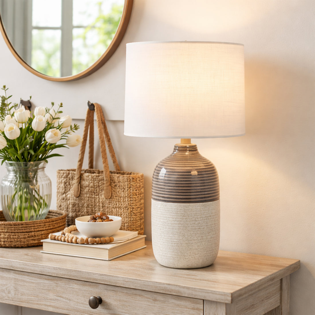 Botany Ceramic Table Lamp Set of 2