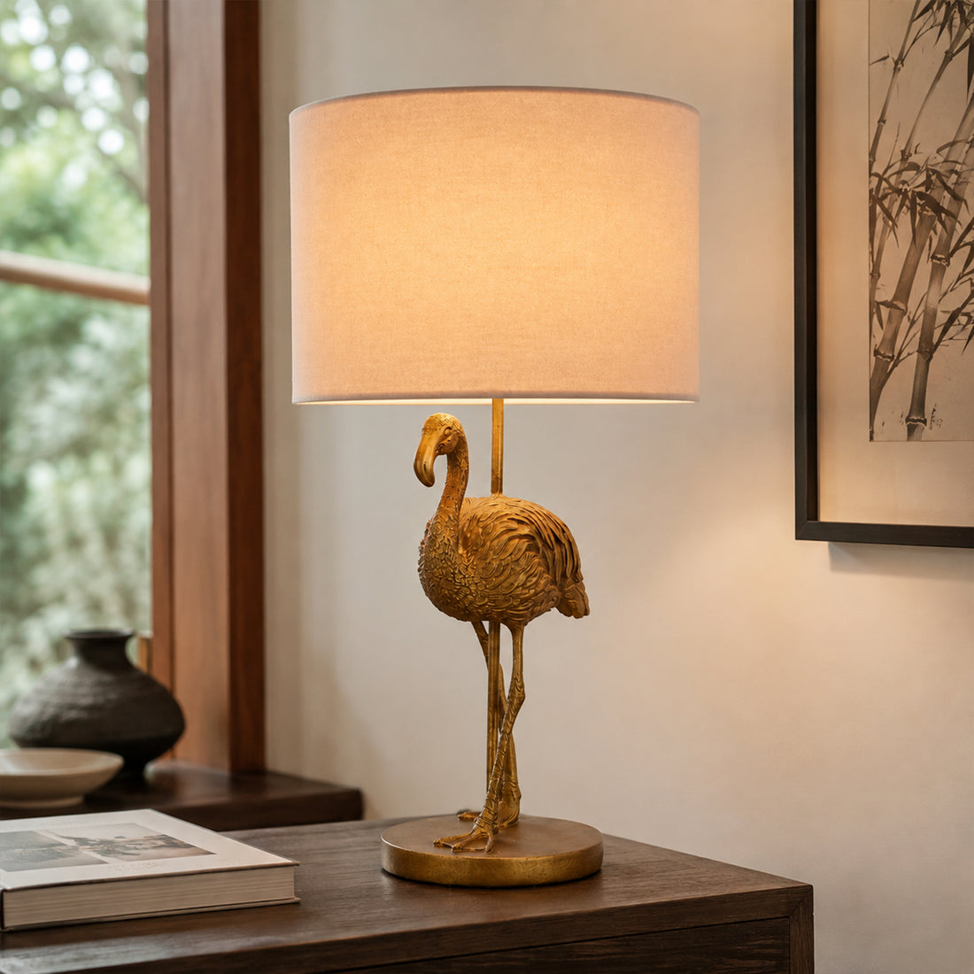 Flamingo Standing Table Lamp - Gold