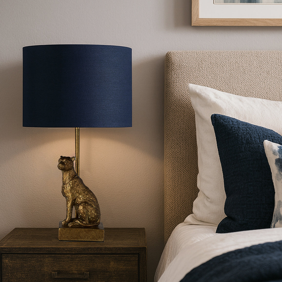 Cheetah Sitting Table Lamp - Copper