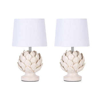 Tasha Artichoke Ceramic Table Lamp Set Of 2 Natural