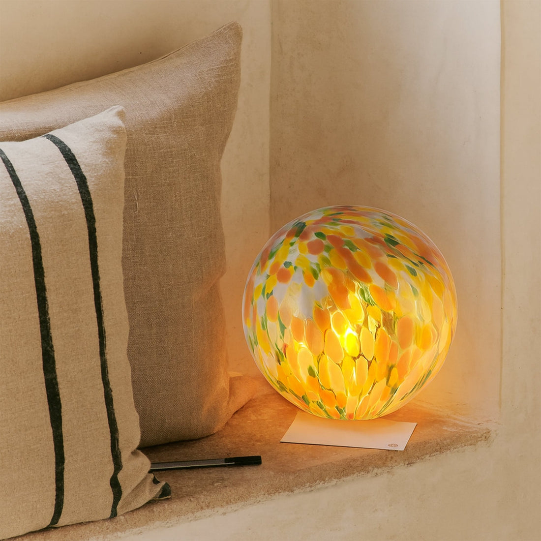 Lyra Glass Ball Table Lamp - Colour Speckle