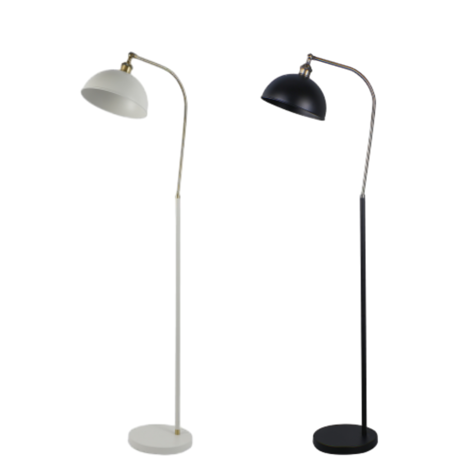 Lenna Floor Lamp - White/Black