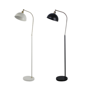 Lenna Floor Lamp - White/Black