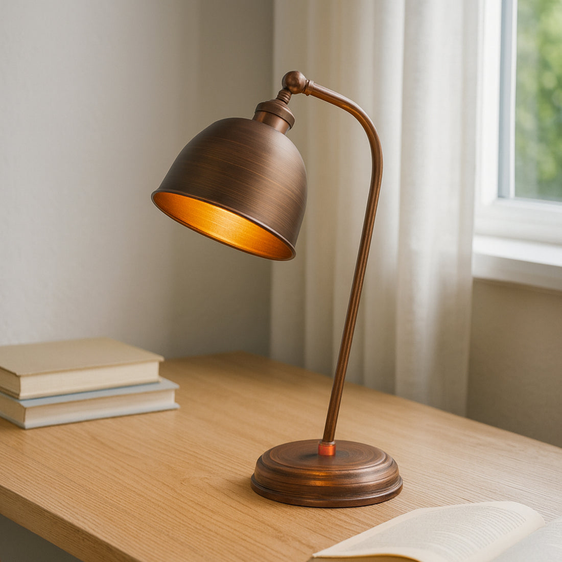Lenna Table Lamp - Copper/White/Red/Blue/Antique Brass/ Black