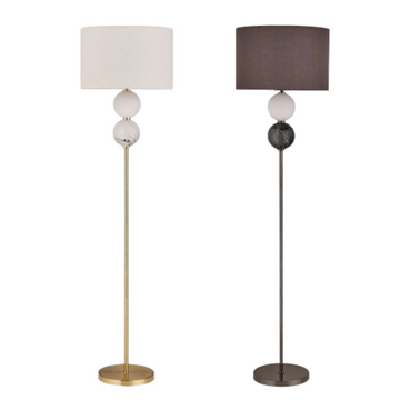 Murano Floor Lamp - Brass/Pewter