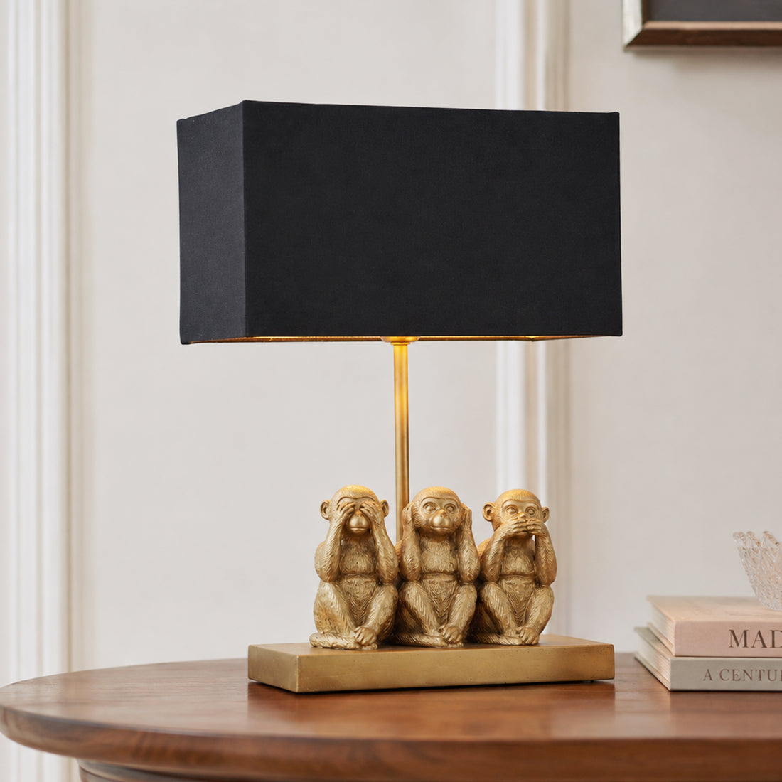 Three Wise Monkeys Table Lamp