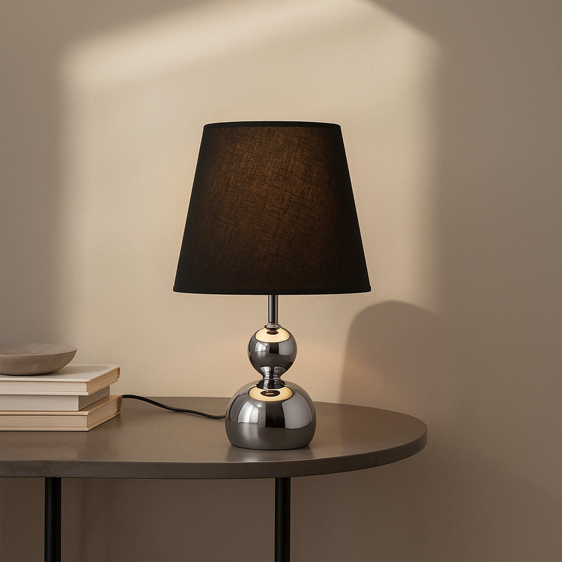 Set of 2 Hulu Touch Table Lamp - Black/White