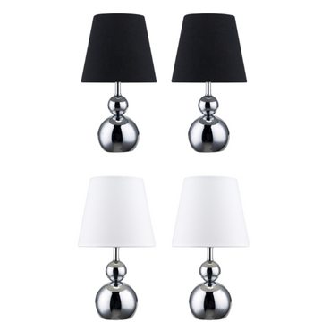 Set of 2 Hulu Touch Table Lamp - Black/White