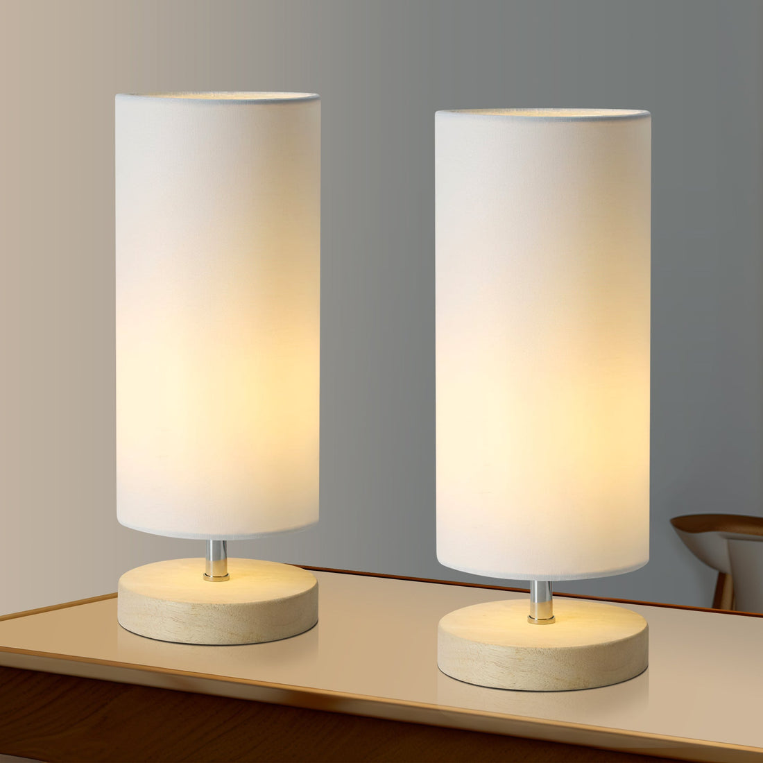 Set of 2 Mano Cylinder Table Lamp
