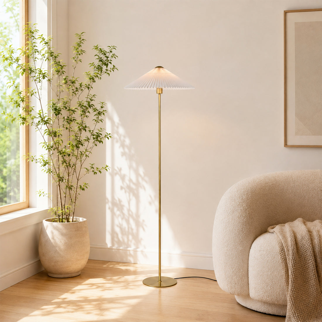 Peck Pleated Floor Lamp
