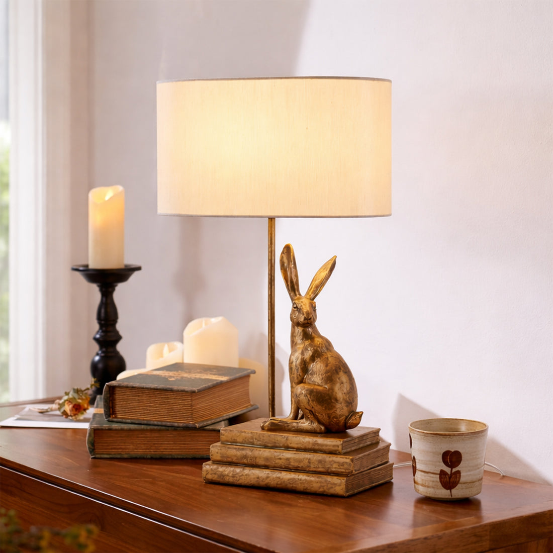 Rabbit Regal Table Lamp - Gold/Silver