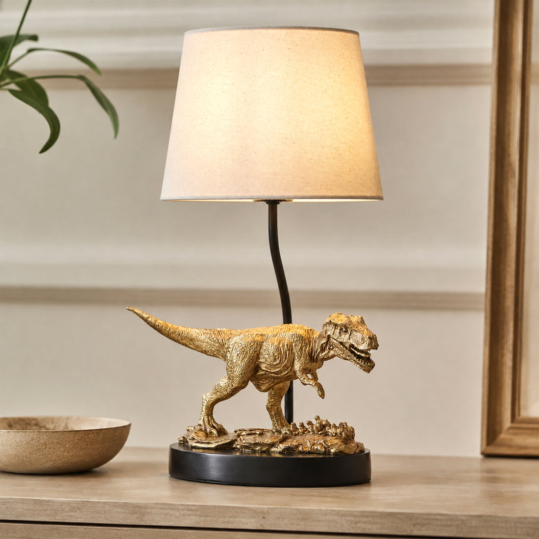 T-Rex Triumph Table Lamp - Gold
