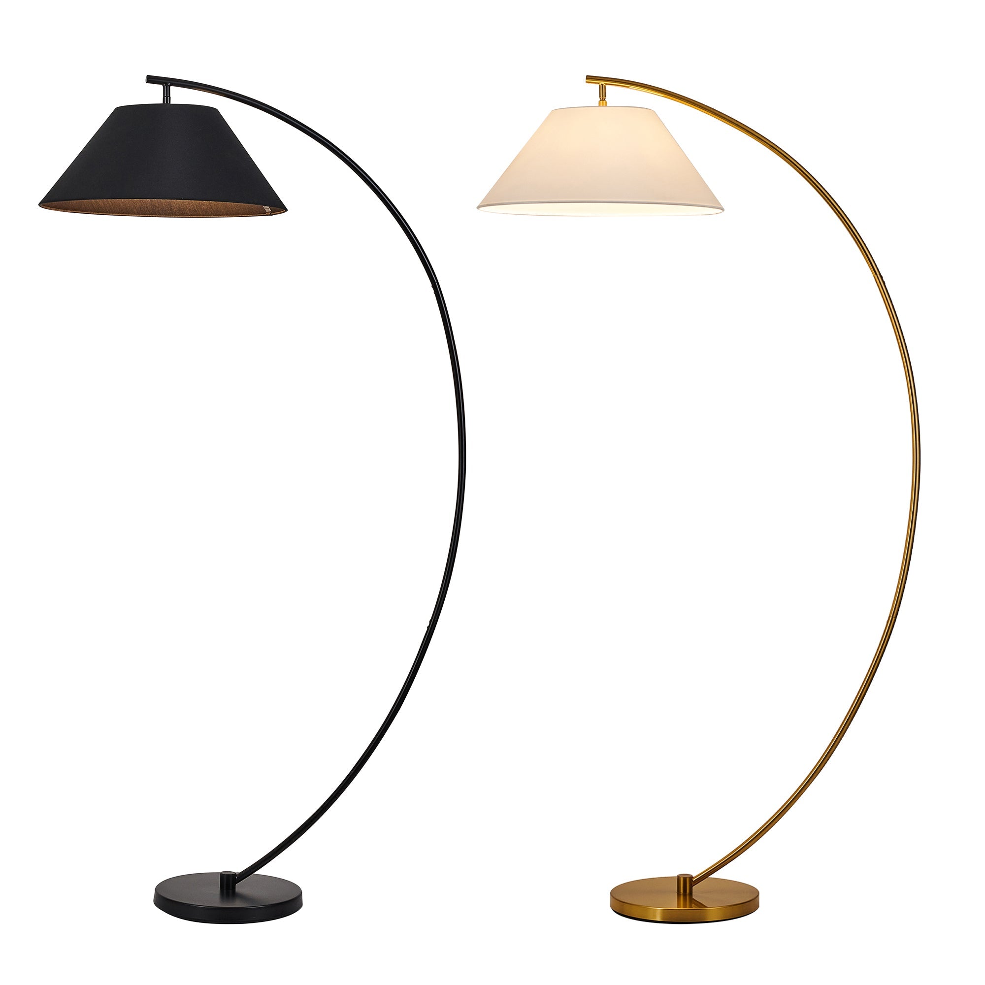 Remi Floor Lamp - Black/Brass