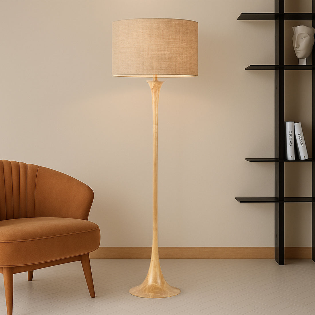 Soraya Floor Lamp - Oak/Walnut