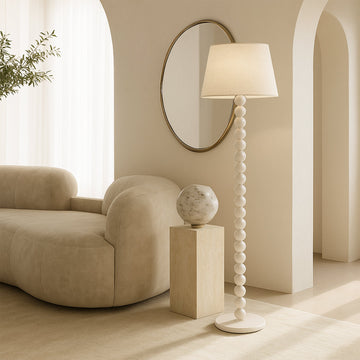 Pearl Orb Floor Lamp - Whisper White