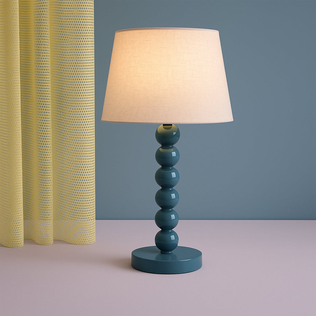 Pearl Orb Table Lamp - Cyan