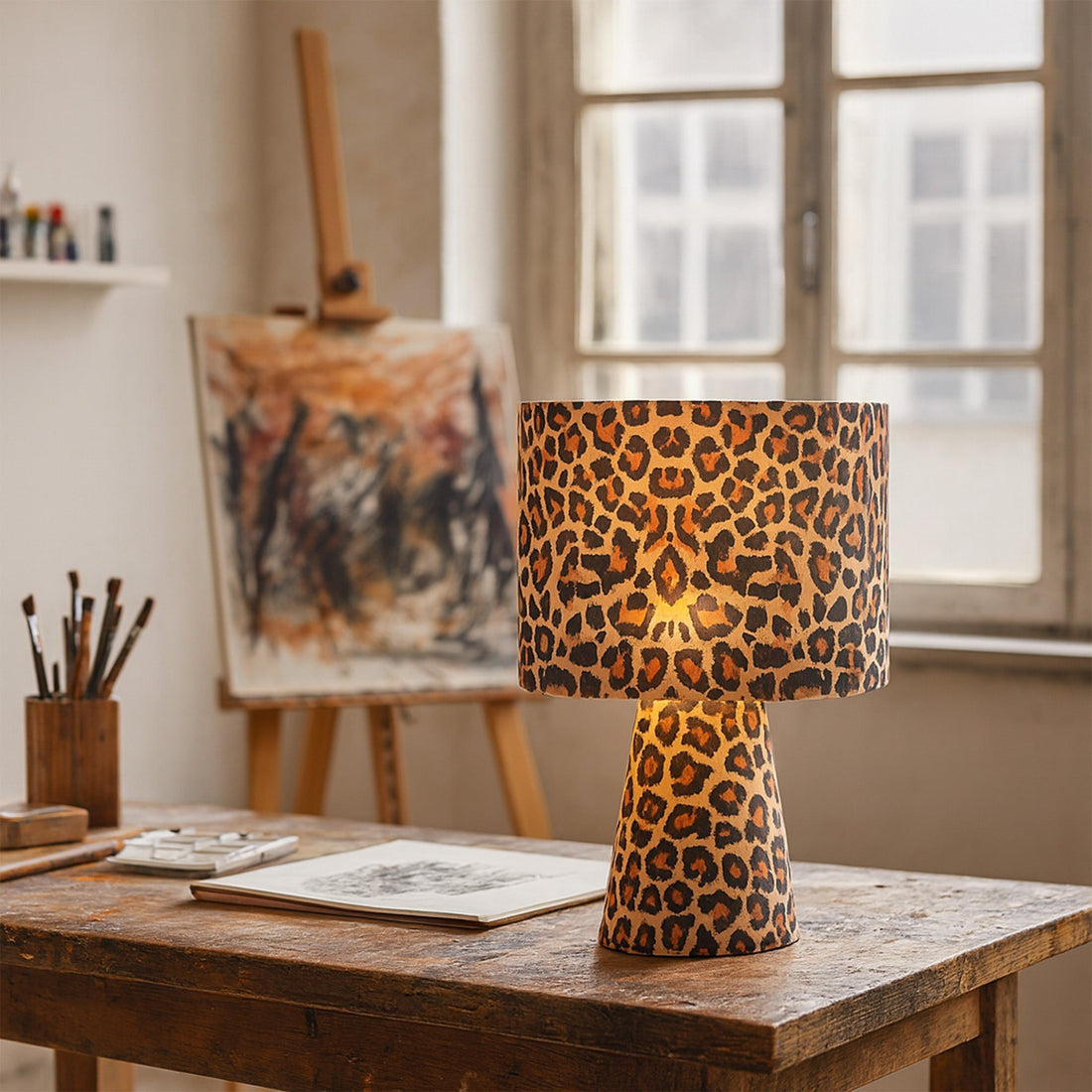 Momo Table Lamp - Leopard