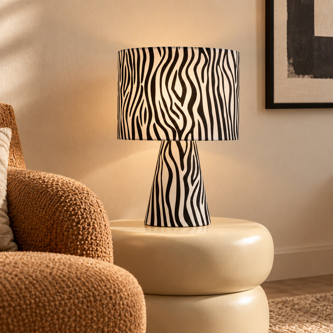Momo Table Lamp - Zebra