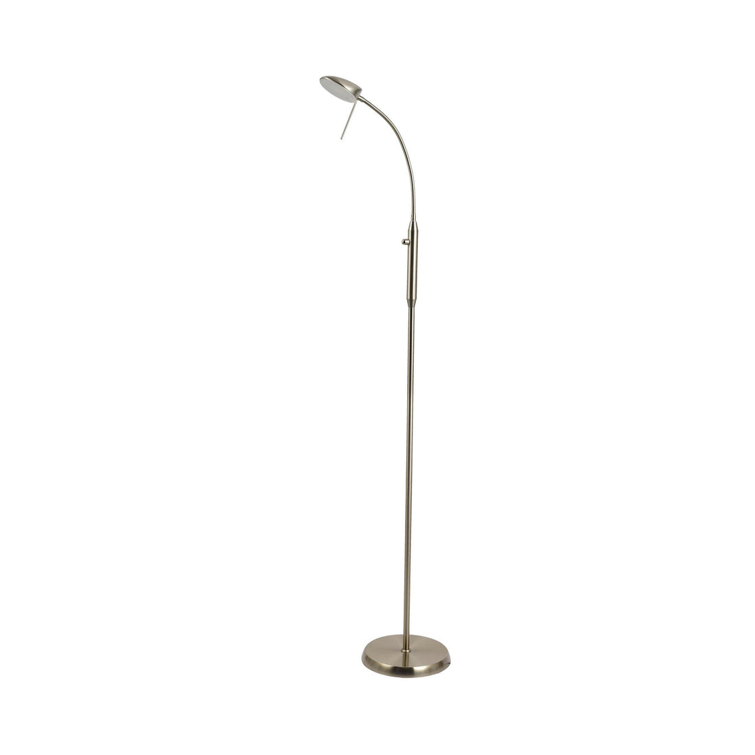 Jella LED Floor Lamp - Satin Chrome/Antique Brass