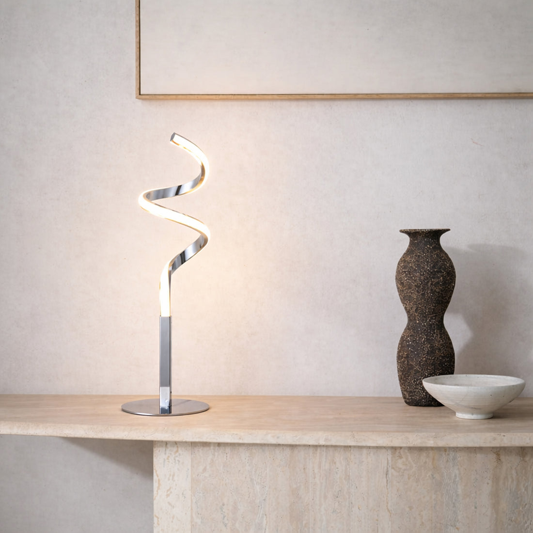 Chipper LED Table Lamp - Chrome