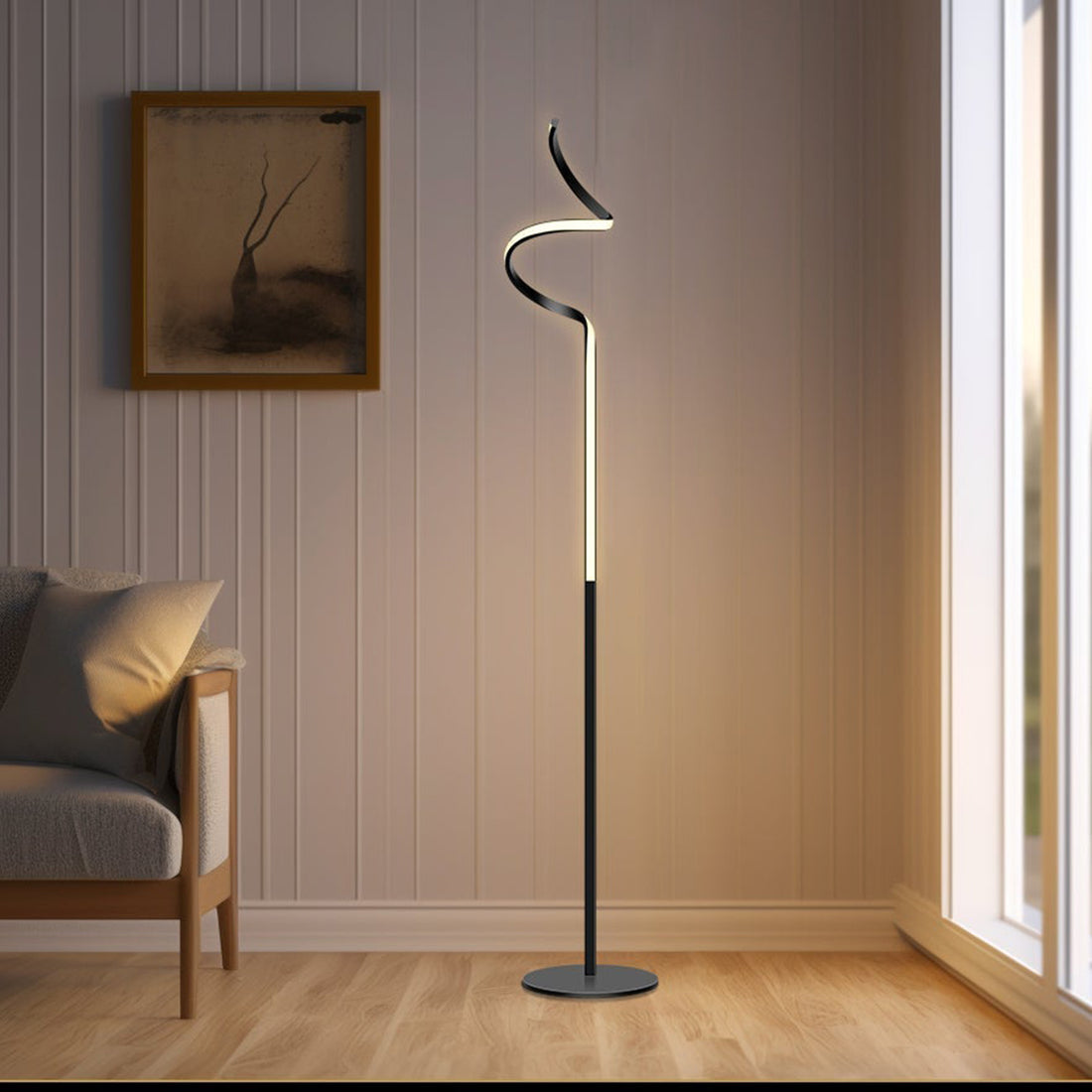 Chipper LED Floor Lamp - Black