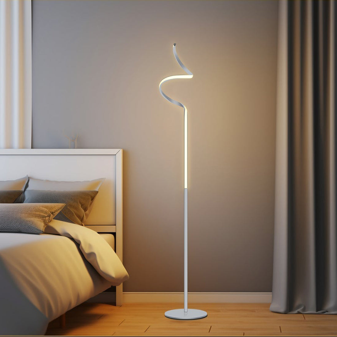 Chipper LED Floor Lamp - Chrome