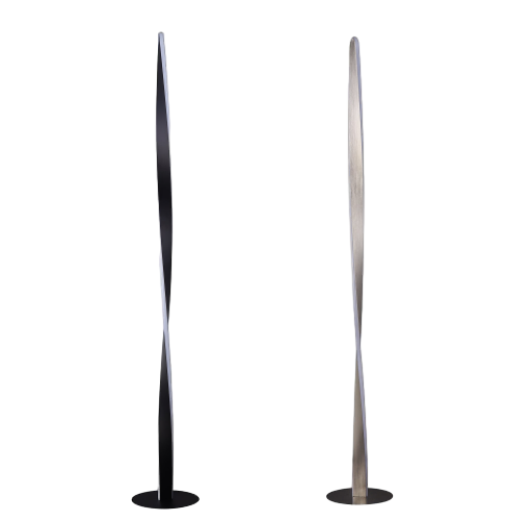 Enhalus LED Floor Lamp - Brushed Chrome/Black