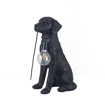 Golden Retriever LED Table Lamp Black