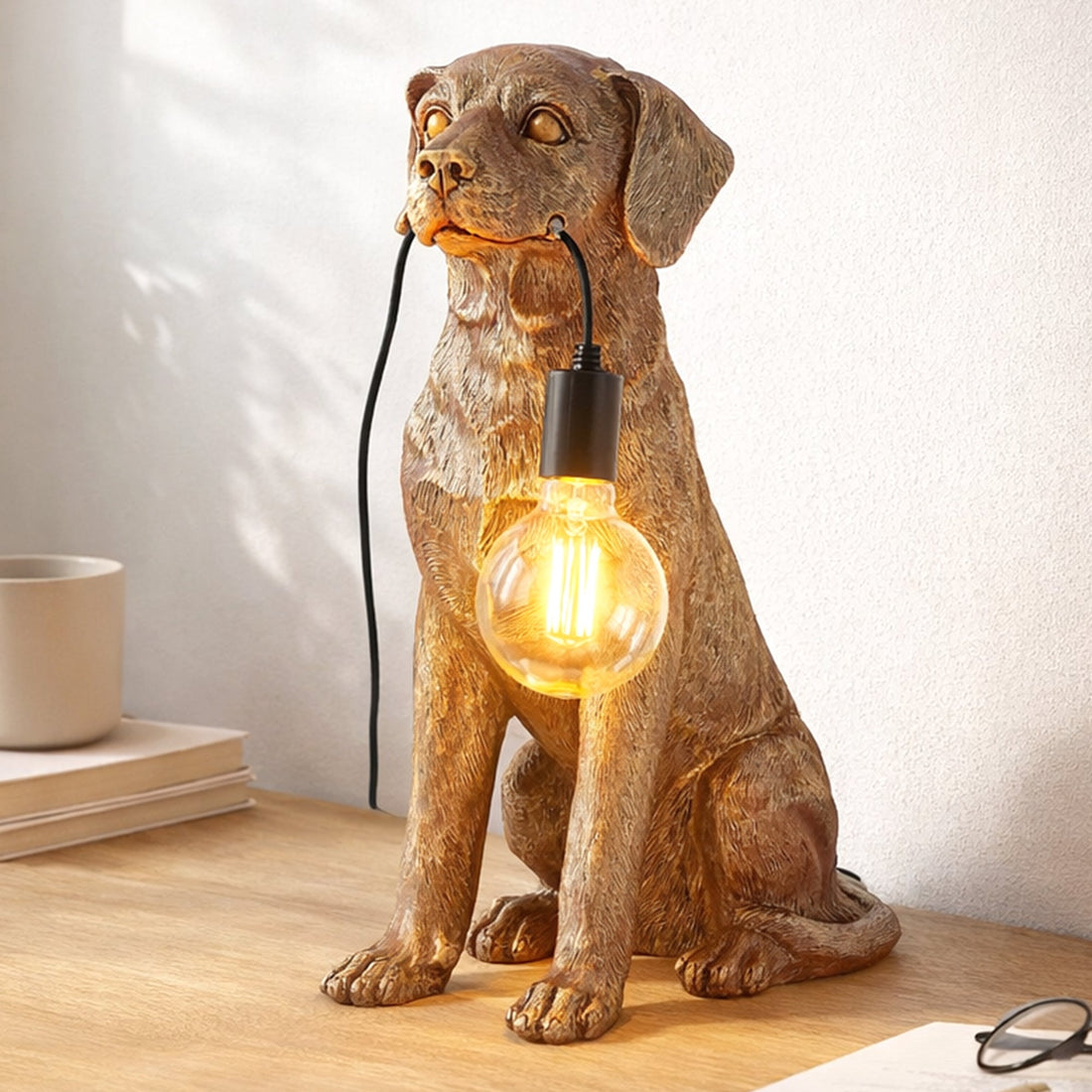 Golden Retriever LED Table Lamp Gold