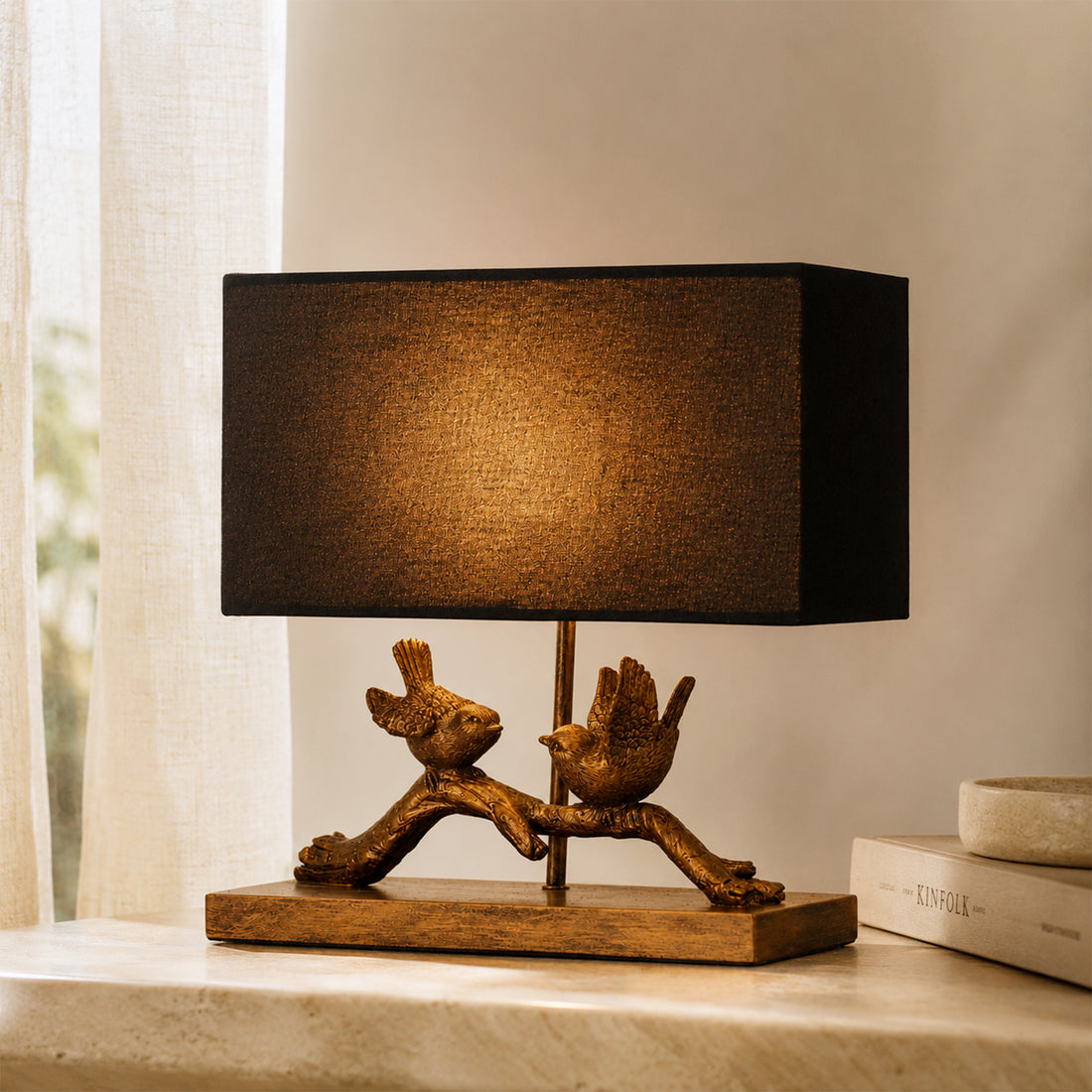 Birds On Branch LED Table Lamp