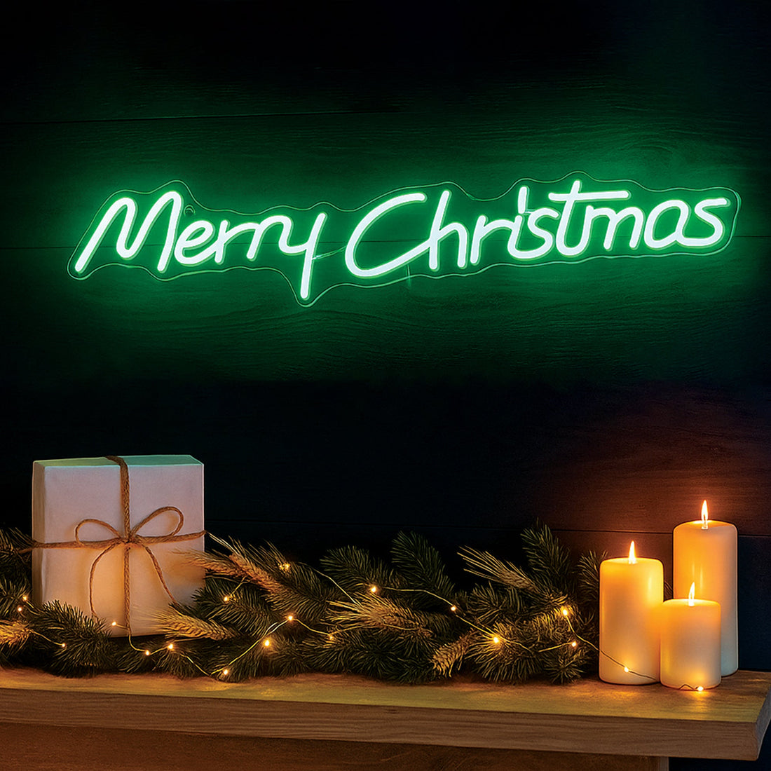 Merry Christmas Neon Sign 80x15cm
