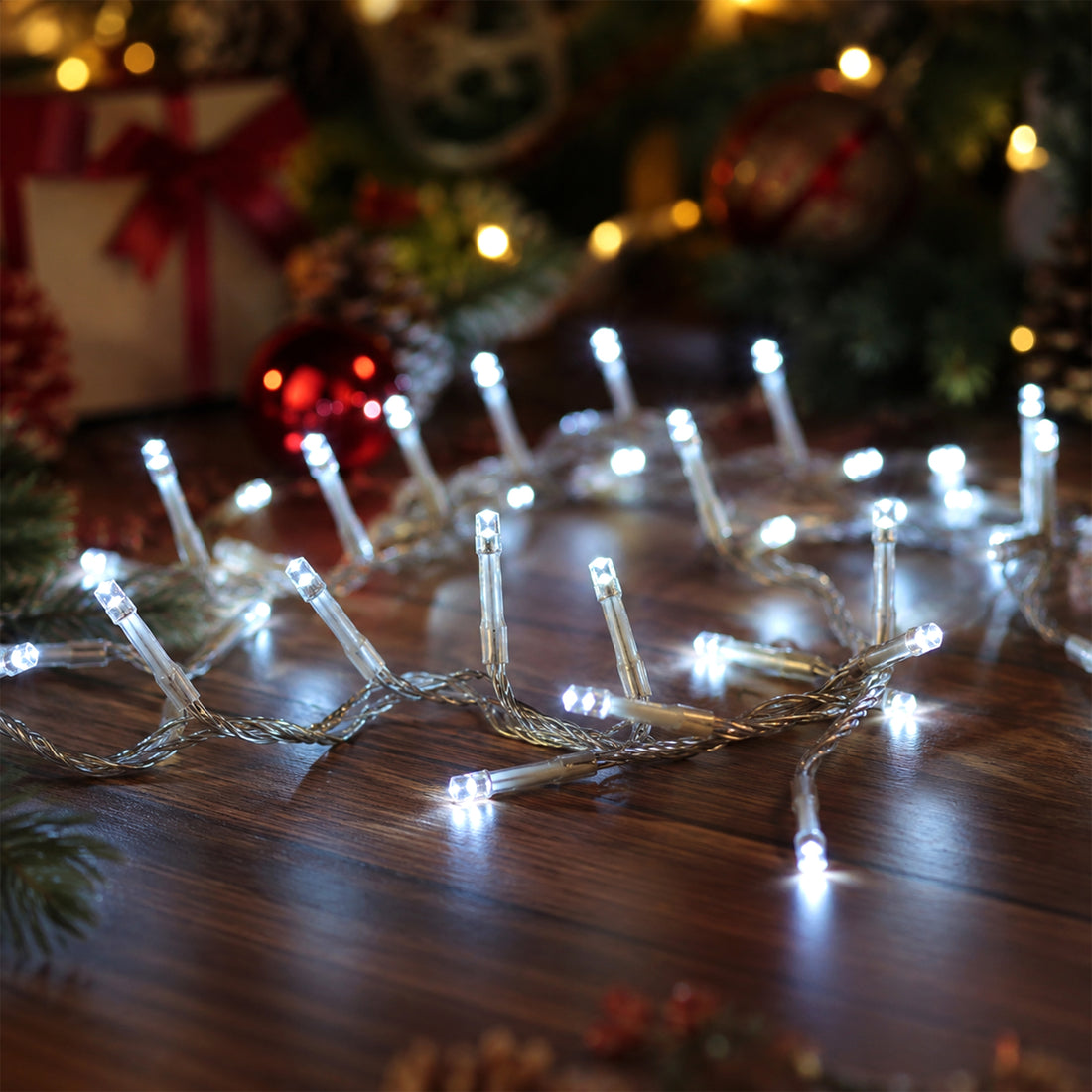 Battery Operated 30 LED String Light Clear Cable -3 Colour Options