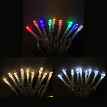 Battery Operated 30 LED String Light Clear Cable -3 Colour Options