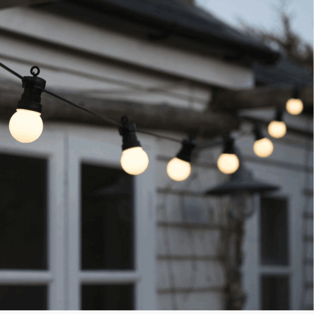 20 LED Clear/Opal Globes String Festoon Light