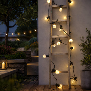 20 LED Clear/Opal Globes String Festoon Light