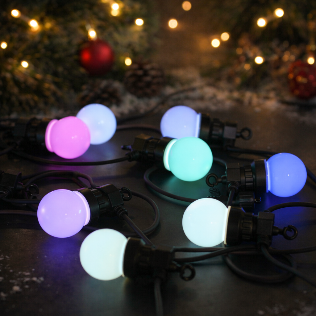 10 Opal Festoon RGB LED Connectable Light