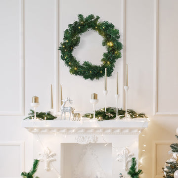Pre-Lit Timberland Spruce Wreath - 2 Size Options