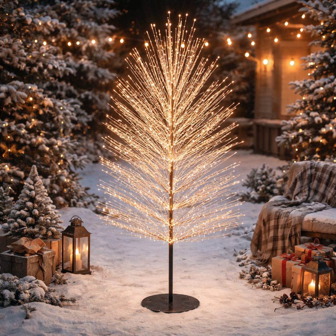 Lit Microdot Black Tree - 2 Size Options